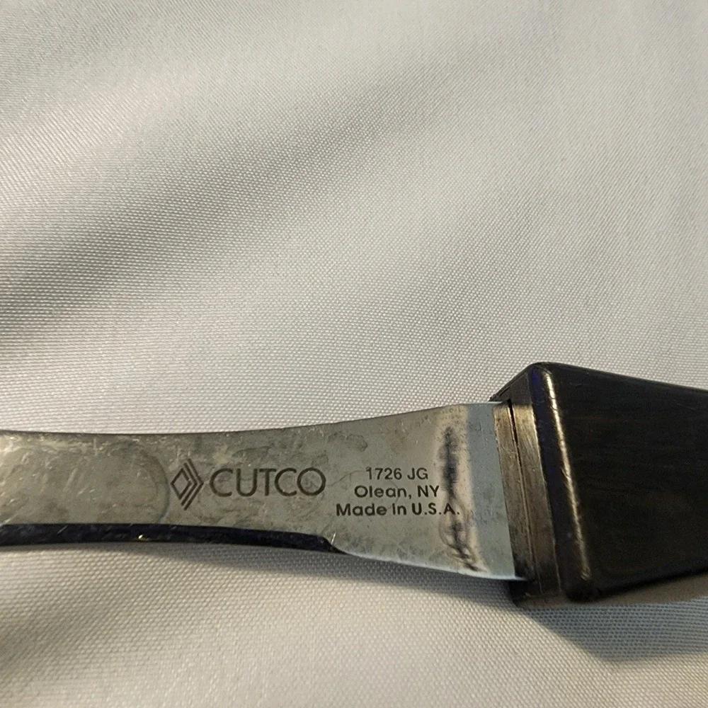 Cutco 1726 KC Stainless Steel 3 Tine Turning Fork Classic Brown Handle